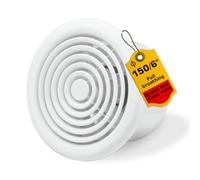 FanGoFast Ventilateur de salle de bain 150 mm puissant avec clapet anti-retour, étanche 22 W, économe en énergie, ventilateur mural silencieux pour salle de bain, WC, cuisine, salon, serre et garage