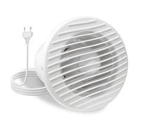 FanGoFast Ventilateur d'extraction de salle de bain, puissant, avec clapet anti-retour, étanche, 14 W, économe en énergie, silencieux, pour salle de bain, WC, cuisine, salon, serre et garage Blanc