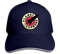 FANGQIYUAN ULUZUS Men's Futurama Planet Express Emblem Logo Snapback Hat Navy