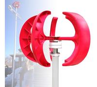 FANGQMM Générateur Lanterne Rouge D'Éoliennes Verticales, 3000w 12v 24v 48v 5 Lames Maison Utilisez des Éoliennes Faibles de Bruit pour Le Jardin, Utilisation À Domicile, avec Contrôleur 12V