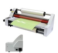 FANGQMM Plastifieuse Thermique 350 mm/450 mm Machine À Plastifier Thermique À Quatre Rouleaux pour Papier A2/A3/A4 Simple/Double Face, Laminage À Chaud et À Froid pour Documents, Photos 450mm