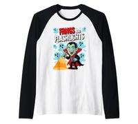 Fangs and Flashlights Funny Vampires Ghost Hunting Halloween Manche Raglan