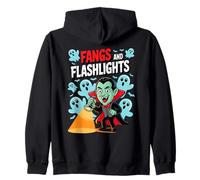 Fangs and Flashlights Funny Vampires Ghost Hunting Halloween Sweat à Capuche