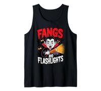 Fangs and Flashlights Vampires Ghost Hunting Halloween Débardeur