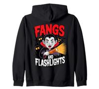 Fangs and Flashlights Vampires Ghost Hunting Halloween Sweat à Capuche