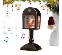 Fangssiy Boule À Neige De Noël - Figurine Jouet en Forme De Lanterne 3D avec 8 Chansons - Boule à Neige Musicale de Noël avec Rotation - pour La Maison, Le Salon, La Table, La Cheminée, La Saison