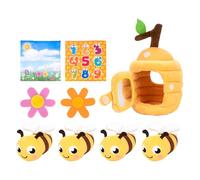 Fangssiy Jouets sur Le Thème des Abeilles | Animal en Peluche Sensoriel - Animaux en Peluche Ruche - pour Bébé 0 à 12 Mois Stimulation Développement Garçon Fille Cadeau Noël Anniversaire