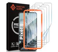 FANGTIAN Lot de 4 protections d'écran pour Google Pixel 8 [pas en verre] - Film pour Pixel 8 [compatible avec les empreintes digitales] [outil d'alignement] [hybride 7H] [2023]