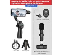 FANGTUOSI-Stabilisateur de téléphone portable pliable à cardan,téléphone portable,enregistrement vidéo,Vlog,iPhone 14,Xiaomi,Huawei,F10,3 axes - Type Option 04