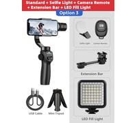 FANGTUOSI-Stabilisateur de téléphone portable pliable à cardan,téléphone portable,enregistrement vidéo,Vlog,iPhone 14,Xiaomi,Huawei,F10,3 axes - Type Option 03