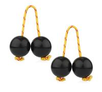 Fangxuee 1 Paire de Balles Rythmiques Sand Egg pour Instrument Africain Asalato Shaker, Noir.