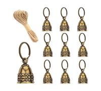 Fangxuee 10 Cloches Antiques en Cuivre, Carillons Éoliens pour, Cloches de Porte ou Cloches de Décoration pour Décorations de Mariage, Noël