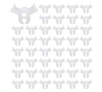 Fangxuee 150 Pièces de Pinces pour Plantes, Outil de Pliage pour Vignes de Fleurs, Entraînement à Basse Pression, Support de Tige à 90 Degrés, Blanc