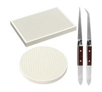Fangxuee 2 Pièces de Bloc de Soudage, Plaque en Céramique Nid D'Abeille, Bloc de Quartz pour Four Isolant pour Soudage de et Forgeage