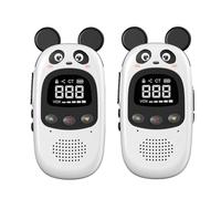 Fangxuee 2 Pièces GT-168 Talkie Walkie Enfants Cadeau Enfants Mignon Jouet Portable Panda Extérieur Longue Portée sans 3KM Jeux de Famille
