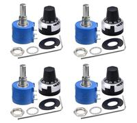 Fangxuee 4 Pièces 3590S-2-103L 10K Ohm Potentiomètre Rotatif 10 Tours Bobiné Précision Multi-Tours Potentiomètre Bobiné