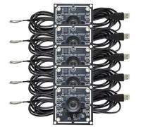 Fangxuee 5 Modules de Caméra 100 Degrés 1MP OV9732 1280 X 720 USB, Pilote Gratuit, Mise au Point Manuelle, avec Câble de 2 Mètres pour XP/7/8/10
