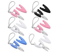 Fangxuee 6 PCS Mini Small Scissors Kischain Ensemble avec Couvercle Snips Portables de la Taille D'un Voyage pour les Voyages, la Couture, L'Artisanat et le