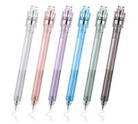Fangxuee 6 Stylos à Bille à Encre Gel Anti-Stress, 0,5 mm, Encre Noire, Pointe Fine, Séchage, Écriture Fluide, Stylo à Bille Anti-Anxiété
