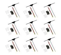 Fangxuee 9PCS ELRS Récepteur 2.4GHz Nano ExpressLRS avec Antenne de Type T, Support de Mise à Niveau WiFi pour Drone FPV RC Longue Portée