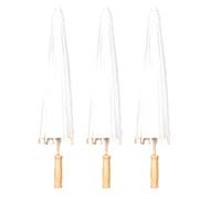 Fangxuee Bambou 60cm de Papier Parasol Parasol Umbrella 3pcs Set pour la Pièce Maîtresse de Douche Nuptiale