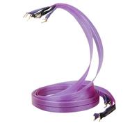 Fangxuee Câble Haut-Parleur HiFi OCC avec Ceinture en Cuivre Pur Hi-End et Fiches en Y à Banane Plaqué Or Dentelé pour Amplificateur de Haut-Parleur B