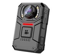Fangxuee Caméra Corporelle 4K avec Audio et Vidéo, Écran IPS 2 Pouces, Caméra Corporelle avec Son et Vision Nocturne pour la Sécurité, la Police