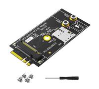 Fangxuee Carte Adaptateur M.2 Key B vers A+E avec Emplacement pour Carte SIM Nano pour Module 3G/4G/5G Prenant en Charge la Carte USB 2.0/PCI-E 3042/3052