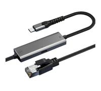 Fangxuee Carte Réseau Gigabit Ethernet Adaptateur 1000 Mbps Type-C à RJ45 1000MBPSGIGABIT PD100W Convertisseur 2M