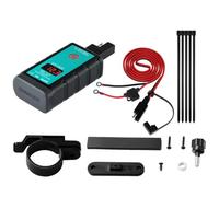Fangxuee Chargeur Dual USB & Type-C à Moto Imperméable IP66, Chargeur de Charge QC3.0, Voltmètre 12V-24V avec Interrupteur on/Off pour Téléphones