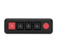 Fangxuee Clavier Mécanique 4 Touches, 1 Bouton, Programmation Macro, RVB, Filaire, Échange à Chaud, Clavier de Mécanique, Noir.