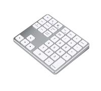 Fangxuee Clavier Numérique Numpad 35 Touches Keypad Numérique USB C Rechargeable Numpad Argent + Blanc