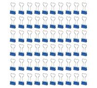 Fangxuee Clips de Liant en Métal en Forme de Coeur 60psc avec Design Crevé Design de Clip de Vide pour les Projets en Papier Bleu