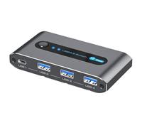 Fangxuee Commutateur USB 3.2 10 Gbit/S, Commutateur USB C, Commutateur USB 4 Ports pour PC, Ordinateur Portable, Partage de Clavier, Souris, Prend en Charge L'Entrée USB C