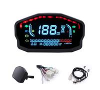 Fangxuee Compteur de Vitesse LCD Universel pour Moto, Température de L'Eau, Jauge de Carburant, Odomètre pour Motos à 1, 2 et 4 Cylindres