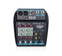 Fangxuee Console de Mixage Audio USB Professionnelle 4 Voies avec Bluetooth, Enregistrement pour DJ et Mixage sur PC