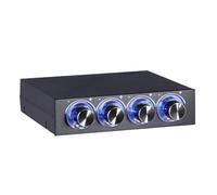 Fangxuee Contrôleur de Ventilateurs pour Ordinateur, Refroidissement des Ventilateurs de PC sur 4 Canaux avec Contrôle LED, Adapté Aux Boîtiers D'Ordinateur, Aux Processeurs et Aux Cartes Graphiques.