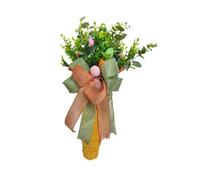 Fangxuee Couronne D'Oeufs de Pâques Ornements de Saison Printanière Guirlande de Porte en Carotte Joyeuses Vacances de Pâques Couronne Décorative Intérieure et Extérieure A