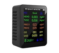 Fangxuee Détecteur de Qualité de L'Air Intérieur - Moniteur Portable 10 en 1 de Haute Précision en Temps Réel avec Alarme - Testeur de Qualité de L'Air Intérieur A