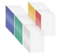 Fangxuee Emballez 50 Couvercles de Rapport Transparent avec des Barres Coulissantes, une Capacité de 70 Feuilles, des Barres de Liaison Transparentes de 9 mm pour les Dossiers de Curriculum Vitae