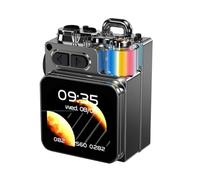 Fangxuee Ensemble de 2 Enceintes Bluetooth avec Affichage LED et Éclairage RGB pour Le, Prend en Charge la Carte TF et la Synchronisation du Calendrier Météo