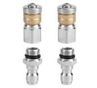 Fangxuee Ensemble de 4 Buses de Jet D'Égout pour Nettoyeur, Embouts de Tuyau de Jet D'Évacuation avec Connecteur NPT 1/4 Pouce 5000 PSI