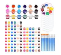 Fangxuee Ensemble de Peinture en Acrylique, pour les Enfants et les Adultes Craft Paints Kids Paint Ensemble de Peinture Bandes de Conteneur Storage Perfectionne pour la Fête D'Anniversaire à la