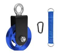 Fangxuee Équipement de Gymnase à Domicile Poulle de Câble de Roue de Poulie de 90 mm avec Sangle de Swing Carabiner Bricolage Tirette Basse