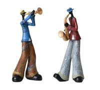Fangxuee Figurines de Joueurs de Jazz de la Bande de Musique, Figurine de Musicien Vintage en Résine