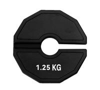 Fangxuee Gym Micro-Plates Haltère Poids Fractionné Plaques en Caoutchouc Poids Fractionné Plaques Add-on Change Noir 1,25 Kg