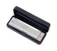 Fangxuee Harmonica Blues 10 Trous Clé C Puzzle Éducatif pour Enfants Instrument de Musique Jouet Éducatif Argent