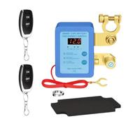 Fangxuee Interrupteur de Déconnexion de Batterie à Distance avec Affichage de Tension LED, Interrupteur D'Arrêt D'Alimentation, Protection Contre les Fuites pour Voiture Automatique, Bleu