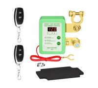 Fangxuee Interrupteur de Déconnexion de Batterie à Distance avec Affichage de Tension LED, Interrupteur D'Arrêt D'Alimentation, Protection Contre les Fuites pour Voiture Automatique, Vert