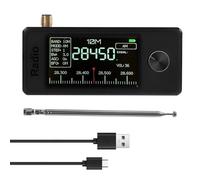 Fangxuee La Mini Radio Portable avec Antenne Prend en Charge 0,5-108 MHz AM/FM/LSB/USB Bande Complète HF/SW/MW/VHF Signal Receiver Black
